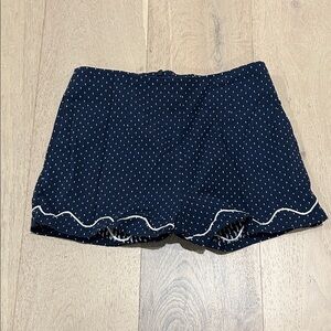 The Fifth Label Navy Polka Dot Scallop-Hem Skort